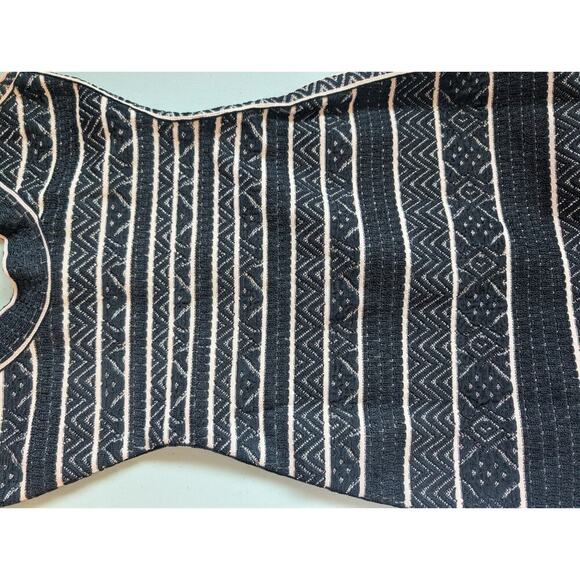 NWOT Herve Leger Filipa Knit Stripe Maxi Dress Gown Size XS Black Beige #1B458 - Picture 14 of 14